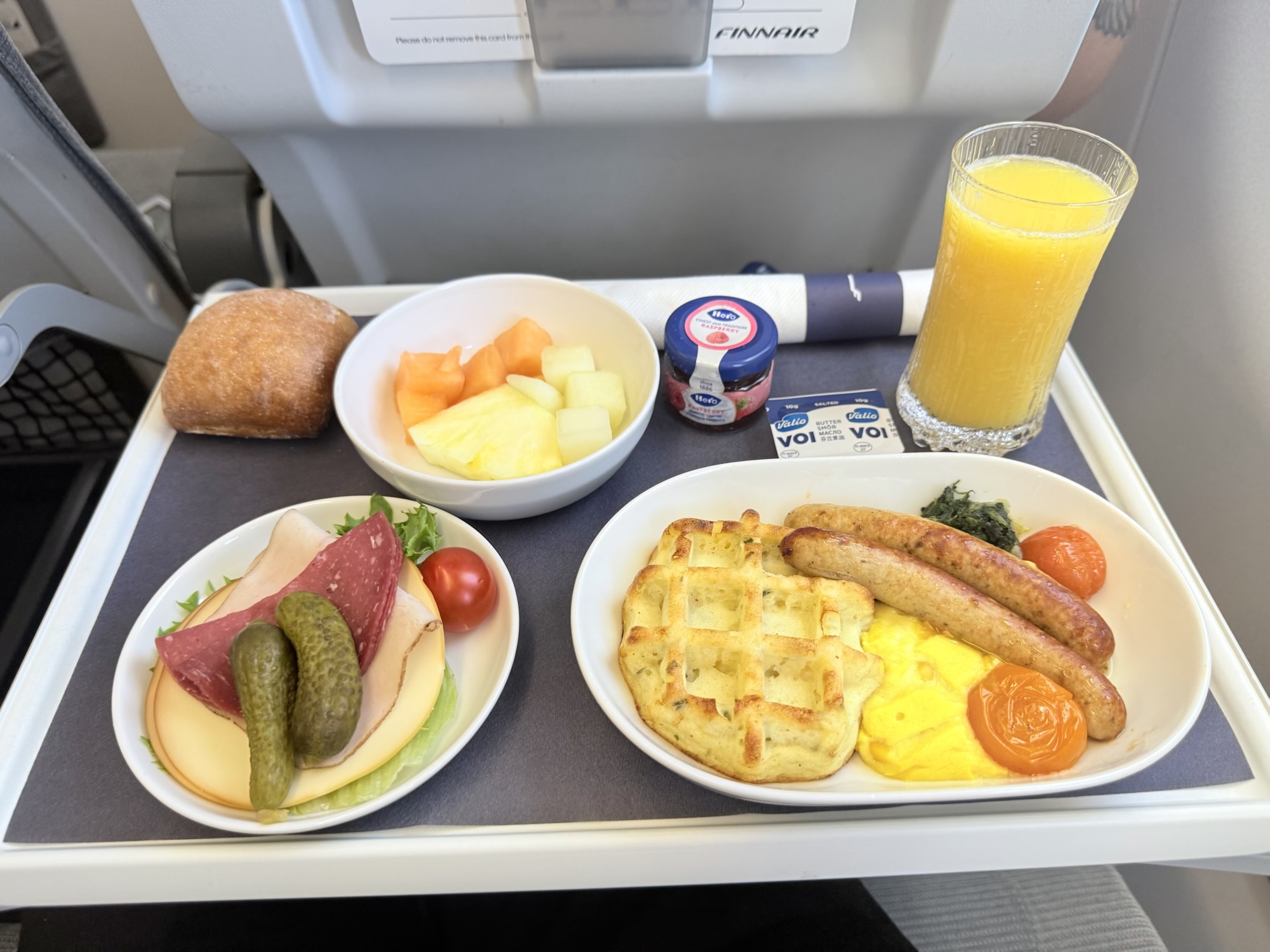 提供された機内食