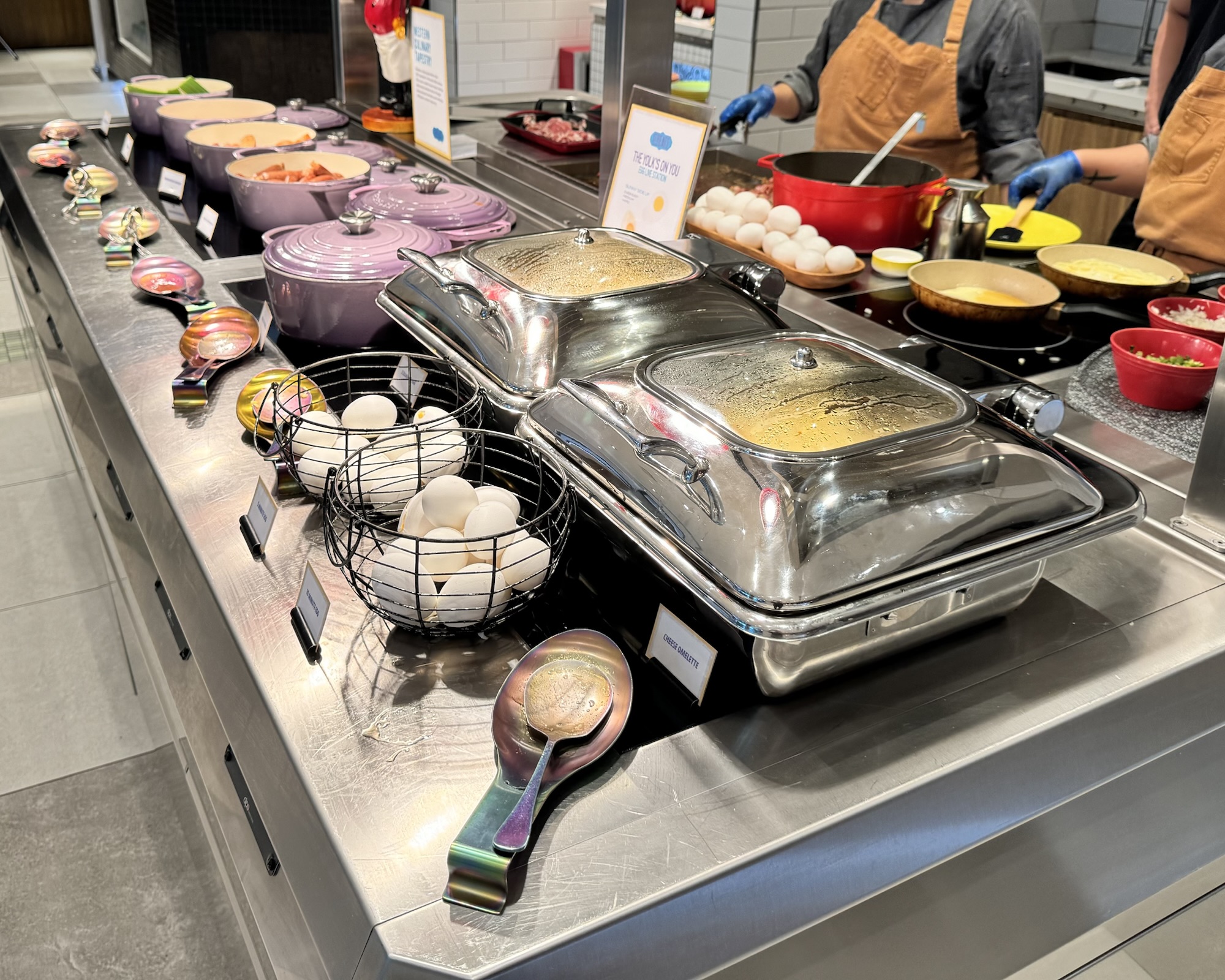 卵料理のライブキッチン、エッグステーション