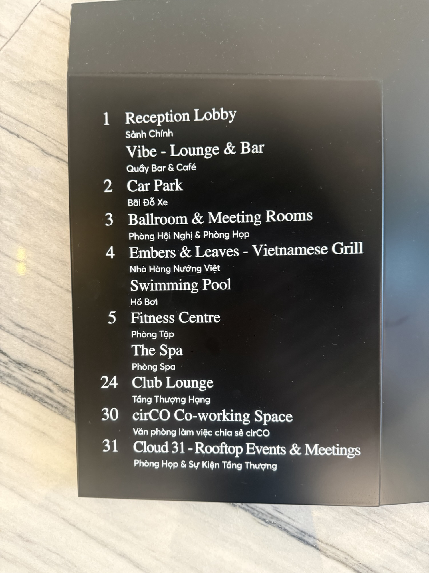 Crowne Plaza Danang City Centreの館内フロア案内