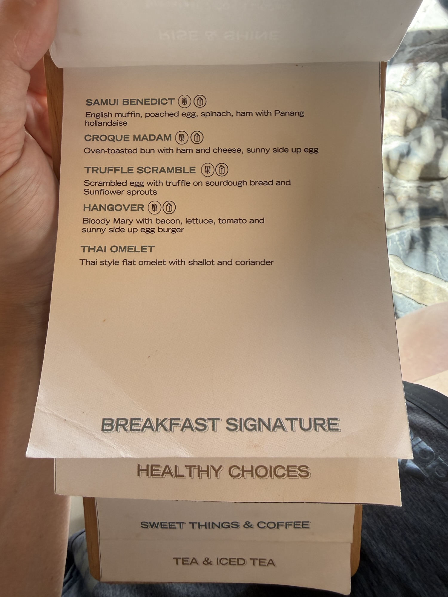 Cabanas Koh SamuiのBreakfast Signatureメニュー